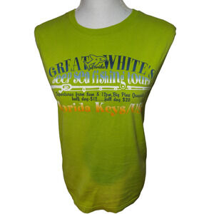 KRU Supplies Womens Tank Top Crewneck Graphic Print Pullover Green Size 10/12 M